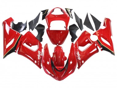 Rouge Jaune Noir Carénage Moto Kawasaki ZX6R 2005-2006 Pas Chère