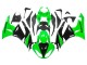 Vert Noir Brillant Carénage Moto Kawasaki ZX6R 2009-2012