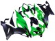 Vert Noir Mat Carénage Moto Kawasaki ZX6R 2019-2022
