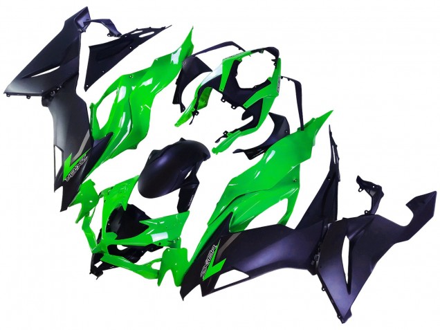 Vert Noir Mat Carénage Moto Kawasaki ZX6R 2019-2022