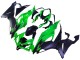 Vert Noir Mat Carénage Moto Kawasaki ZX6R 2019-2022