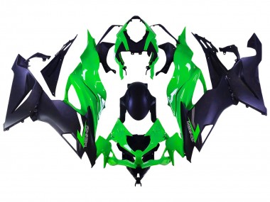 Vert Noir Mat Carénage Moto Kawasaki ZX6R 2019-2022 Pas Chère