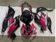 Noir Brillant Rose Ninja Carénage Moto Kawasaki ZX6R 2019-2022