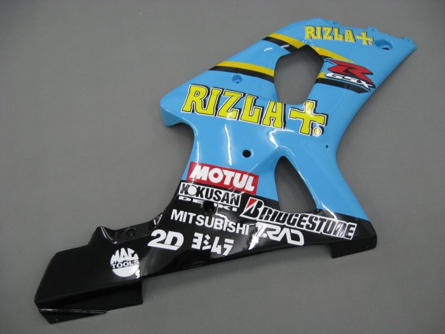 Bleu Clair Jaune Noir Motul Rizla Carénage Moto Suzuki GSXR1000 2000-2002