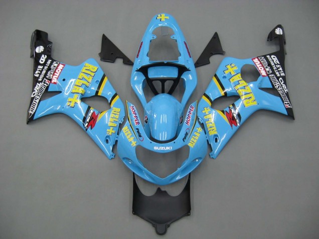 Bleu Clair Jaune Noir Motul Rizla Carénage Moto Suzuki GSXR1000 2000-2002