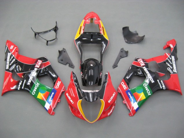 Rouge Jaune Bleu Vert Noir JOMO Carénage Moto Suzuki GSXR 1000 2003-2004