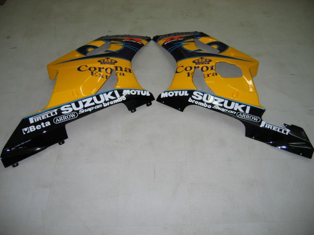 Jaune Blanc Bleu Noir Corona Carénage Moto Suzuki GSXR 1000 2003-2004