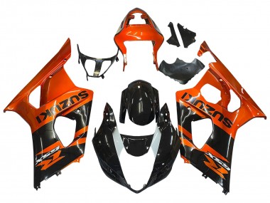 Burnt Orange Noir Brillant Carénages Moto Suzuki GSXR 1000 2003-2004 Pas Chère