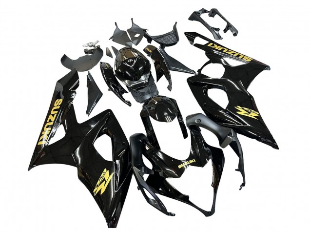 Noir Brillant Or Décalque Carénage Moto Suzuki GSXR 1000 2005-2006
