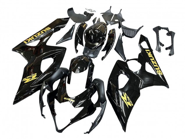 Noir Brillant Or Décalque Carénage Moto Suzuki GSXR 1000 2005-2006