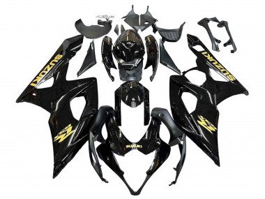 Noir Brillant Or Décalque Carénage Moto Suzuki GSXR 1000 2005-2006 Pas Chère