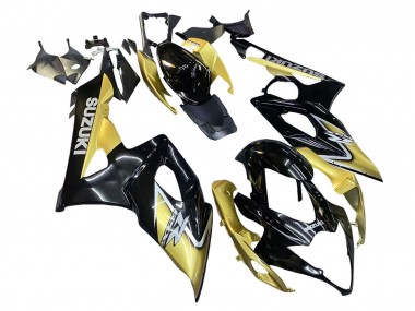 Noir Or Carénage Moto Suzuki GSXR 1000 2005-2006 Pas Chère