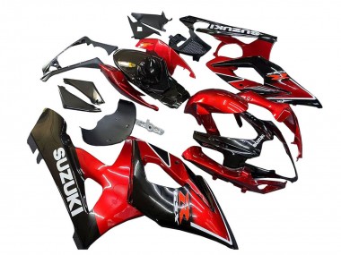 Rouge Noir Brillant Carénage Moto Suzuki GSXR 1000 2005-2006 Pas Chère