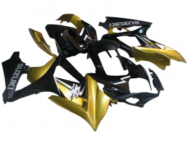 Or Noir Argent Décalque Carénage Moto Suzuki GSXR 1000 2007-2008