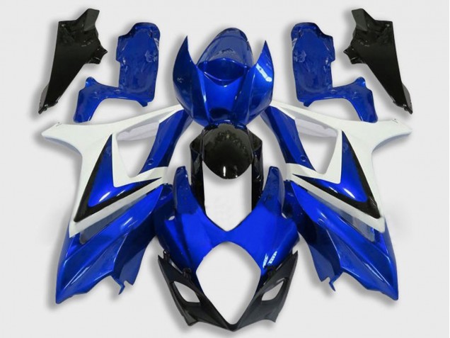 Blanc Bleu Noir Carénages Moto Suzuki GSXR 1000 2007-2008
