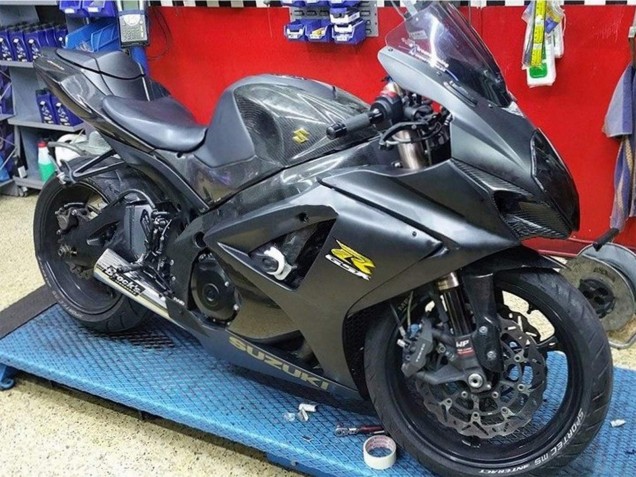 Noir Mat Or Décalque Carénage Moto Suzuki GSXR 1000 2007-2008