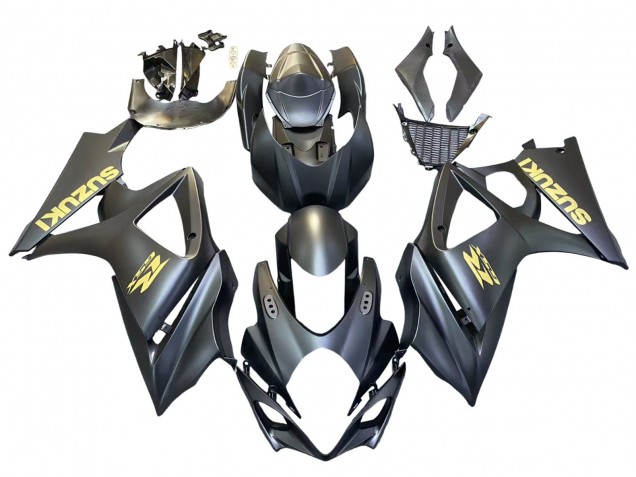 Noir Mat Or Décalque Carénage Moto Suzuki GSXR 1000 2007-2008