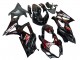 Noir Rouge Flamme Carénage Moto Suzuki GSXR 1000 2007-2008