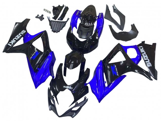 Bleu Noir Brillant Kits Carénages Moto Suzuki GSXR 1000 2007-2008