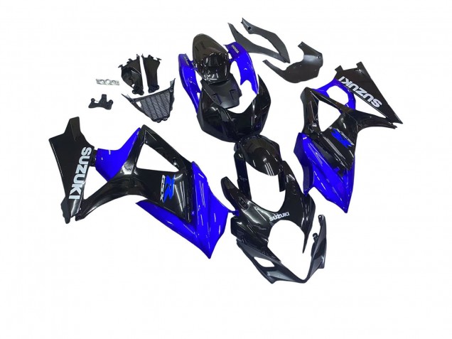 Bleu Noir Brillant Kits Carénages Moto Suzuki GSXR 1000 2007-2008