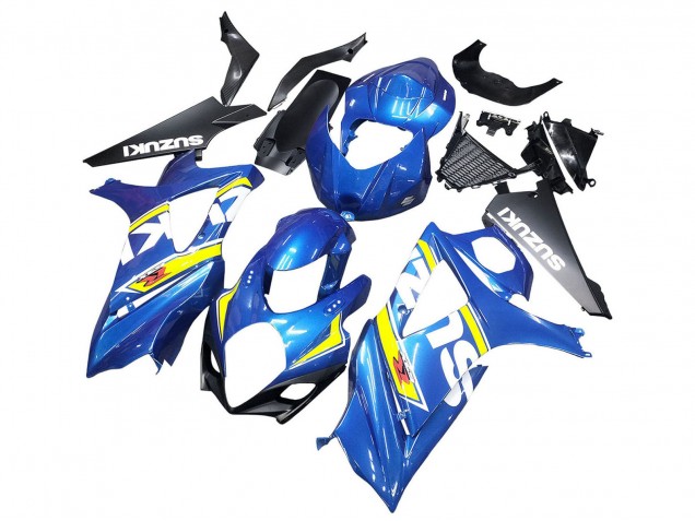 Bleu Jaune Noir Carénage Moto Suzuki GSXR 1000 2007-2008