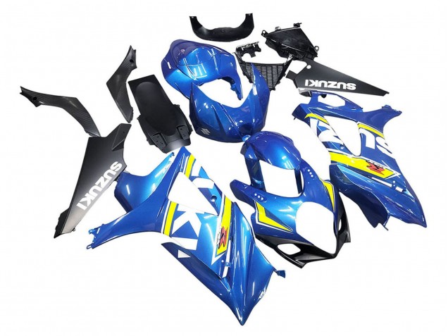 Bleu Jaune Noir Carénage Moto Suzuki GSXR 1000 2007-2008