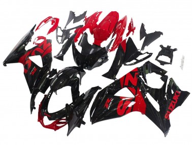 Noir Brillant Rouge Kits Carénages Moto Suzuki GSXR 1000 2009-2016 Pas Chère