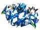 Bleu Clair Vert Motul 29 Ecstar Carénage Moto Suzuki GSXR 1000 2009-2016