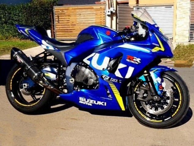 Bleu Clair Vert Motul 29 Ecstar Carénage Moto Suzuki GSXR 1000 2009-2016