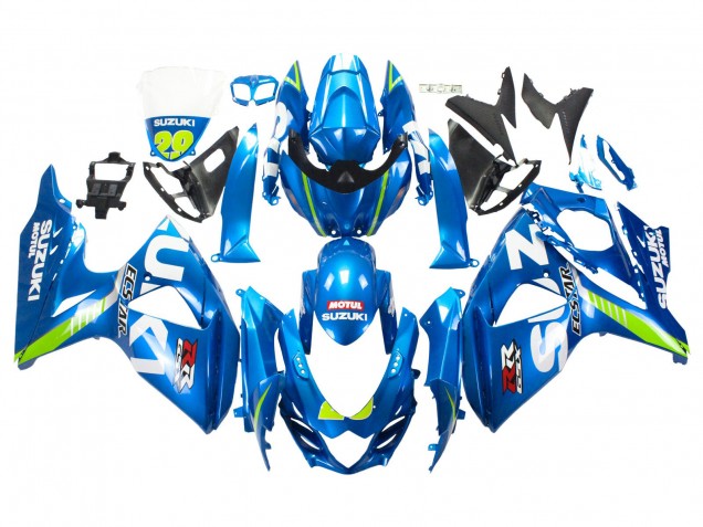 Bleu Clair Vert Motul 29 Ecstar Carénage Moto Suzuki GSXR 1000 2009-2016