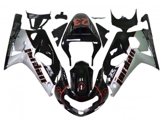 Noir Brillant Blanc Rouge Jordan 23 Carénage Moto Suzuki GSXR 1000 2009-2016