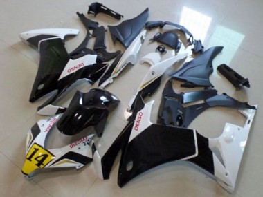 Blanc Jaune Noir Brillant DENSO Carénage Moto Honda CBR500R 2013-2015 Pas Chère