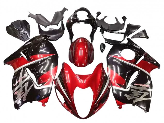 Rouge Noir Brillant Hayabusa Carénage Moto Suzuki GSXR 1300 Hayabusa 1996-2007
