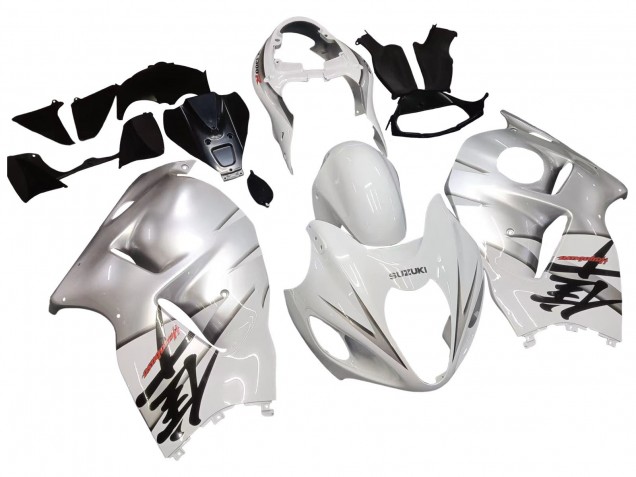 Blanc Argent Hayabusa Carénage Moto Suzuki GSXR 1300 Hayabusa 1996-2007