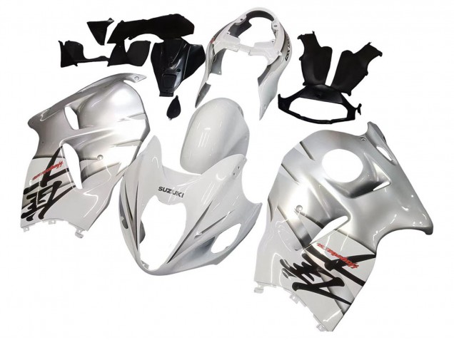Blanc Argent Hayabusa Carénage Moto Suzuki GSXR 1300 Hayabusa 1996-2007