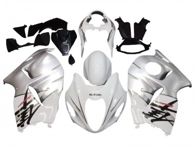 Blanc Argent Hayabusa Carénage Moto Suzuki GSXR 1300 Hayabusa 1996-2007 Pas Chère