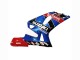 Bleu Rouge Courses Carénage Moto Suzuki GSXR 600 / GSXR 750 2001-2003