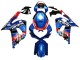 Bleu Rouge Courses Carénage Moto Suzuki GSXR 600 / GSXR 750 2001-2003