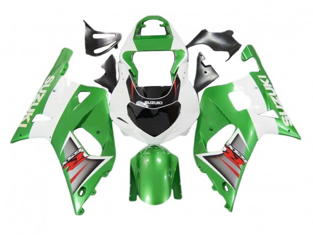 Blanc Vert Argent Rouge Noir Carénage Moto Suzuki GSXR 600 / GSXR 750 2001-2003