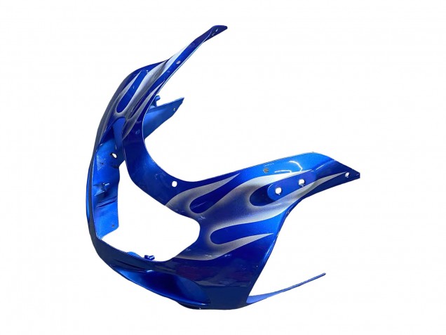 Bleu Blanc Flamme Carénage Moto Suzuki GSXR 600 / GSXR 750 2001-2003