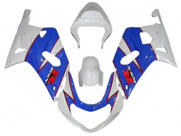 Blanc Bleu Rouge Carénage Moto Suzuki GSXR 600 / GSXR 750 2001-2003