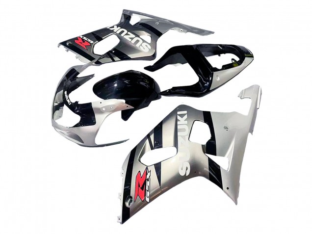 Argent Noir Brillant Rouge Carénages Moto Suzuki GSXR 600 / GSXR 750 2001-2003