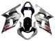 Argent Noir Brillant Rouge Carénages Moto Suzuki GSXR 600 / GSXR 750 2001-2003