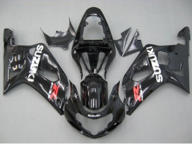 Noir Brillant Rouge Blanc Carénage Moto Suzuki GSXR 600 / GSXR 750 2001-2003 Pas Chère