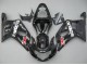 Noir Brillant Rouge Blanc Carénage Moto Suzuki GSXR 600 / GSXR 750 2001-2003