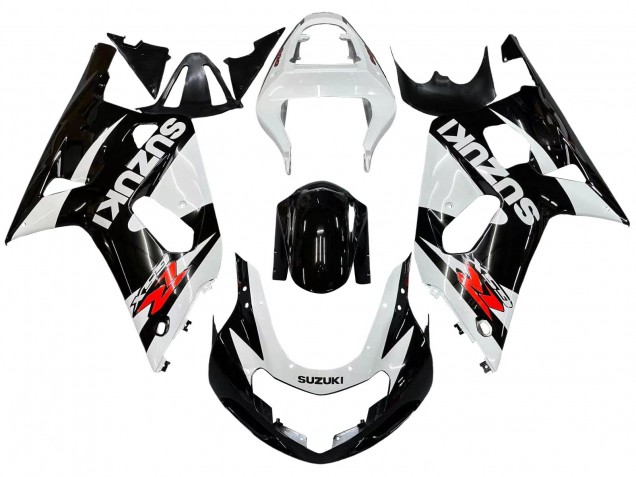 Blanc Noir Brillant Rouge Carénage Moto Suzuki GSXR 600 / GSXR 750 2001-2003