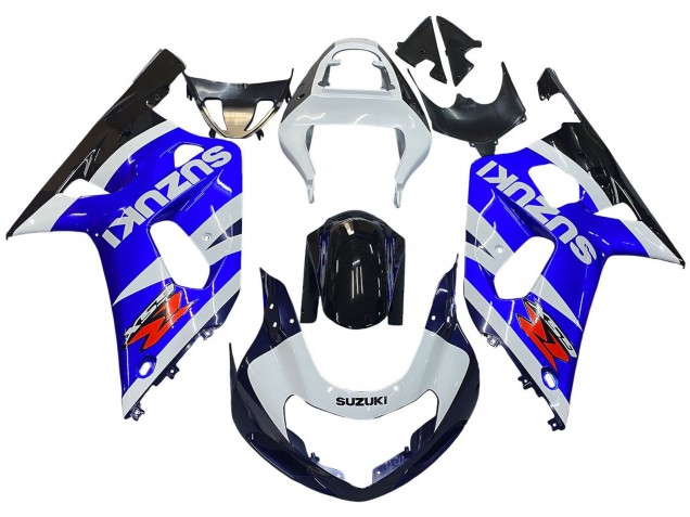 Bleu Blanc Noir Brillant Rouge Carénage Moto Suzuki GSXR 600 / GSXR 750 2001-2003