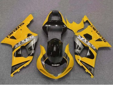 Jaune Gris Noir Brillant Carénages Moto Suzuki GSXR 600 / GSXR 750 2001-2003 Pas Chère