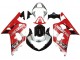 Rouge Blanc Noir Brillant Carénages Moto Suzuki GSXR 600 / GSXR 750 2001-2003