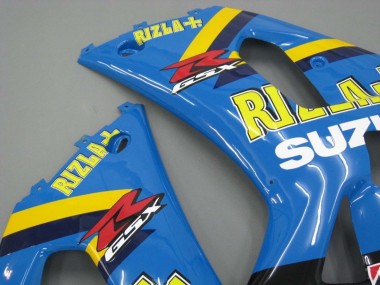 Bleu Jaune Noir Motul Rizla Carénage Moto Suzuki GSXR 600 / GSXR 750 2001-2003 Pas Chère